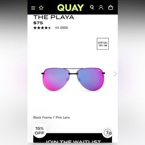 Quay Australia The Playa Aviator Sunglasses - Purple